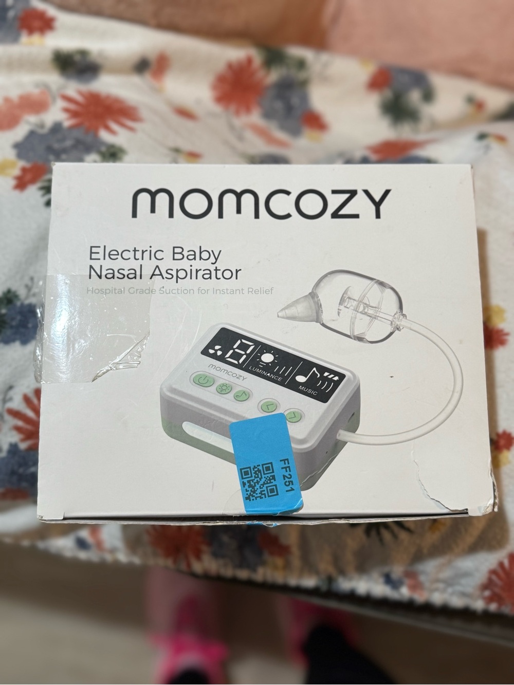 NWT Momcozy Electric Baby Nasal Aspirator | Hospital Grade Suction |White & Mint - Picture 9 of 10